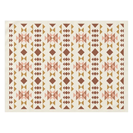 ファームハモダンウス素朴テラコッタジオメトリックアート テーブルクロス (正面(横))