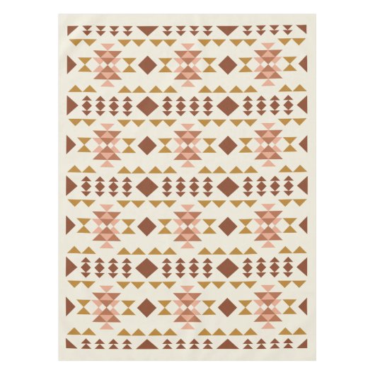 ファームハモダンウス素朴テラコッタジオメトリックアート テーブルクロス (正面)