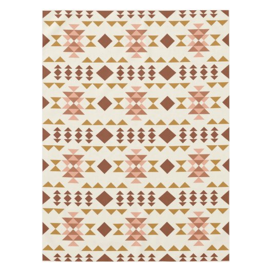 ファームハモダンウス素朴テラコッタジオメトリックアート テーブルクロス (正面)