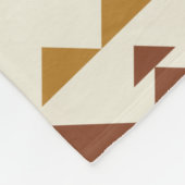 ファームハモダンウス素朴テラコッタジオメトリックアート フリースブランケット (角)