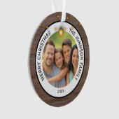 ファームハモダンウス素朴ファミリーフォトクリスマス オーナメント (正面)