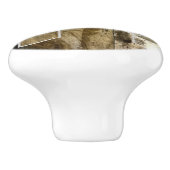 ファームハモダンウス茶色の木幾何学模様 セラミックノブ (側面)