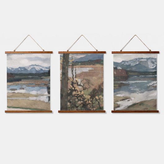 ファームハモダンウス風景芸術 吊り下げ型タペストリー (トリプル)