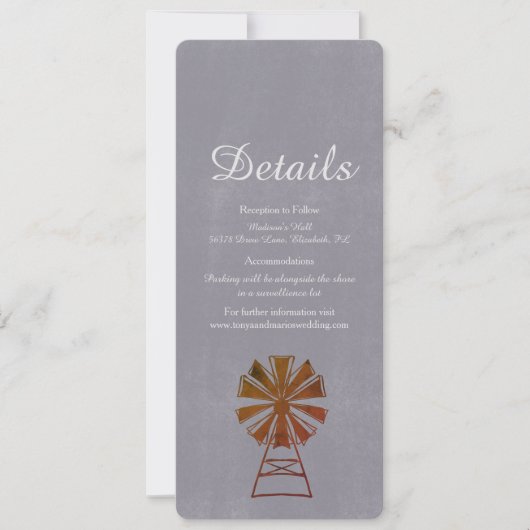 ファームハモダンウス風素朴車結婚の詳細 招待状 (正面)