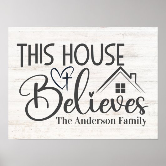 ファームハモダンウス「この家は信じる」カスタム ポスター (正面)