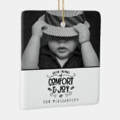 ファームハモダンウス|ブラック・ジンガム・クリスマスの写真 セラミックオーナメント (右)