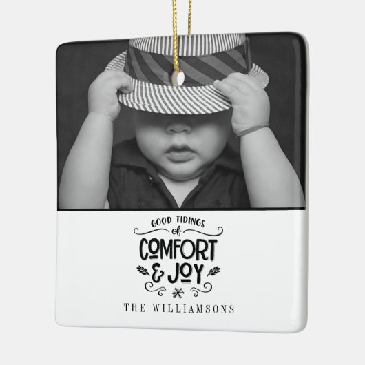 ファームハモダンウス|ブラック・ジンガム・クリスマスの写真 セラミックオーナメント (左)