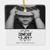 ファームハモダンウス|ブラック・ジンガム・クリスマスの写真 セラミックオーナメント (正面)