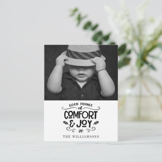 ファームハモダンウス|ブラック・ジンガム・クリスマスの写真 ポストカード (スタンド正面)