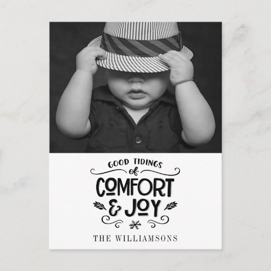 ファームハモダンウス|ブラック・ジンガム・クリスマスの写真 ポストカード (正面)