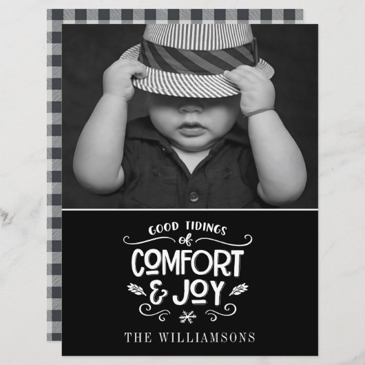 ファームハモダンウス |写真予算クリスマスカード (正面/裏面)