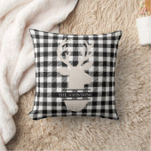 ファームハモノグラムのウスブラックプライドベージュディアー クッション (ブランケット)