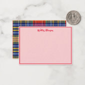 ファームハ伝統的ウスバッファロープレイドの名縁ど前 ノートカード (正面/裏面インサイチュ)