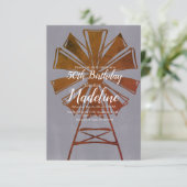 ファームハ素朴ウインドミル50th誕生日 招待状 (スタンド正面)