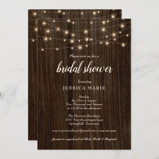 ファームハ素朴ウスきらめくライトブライダルショー 招待状 (正面/裏面)