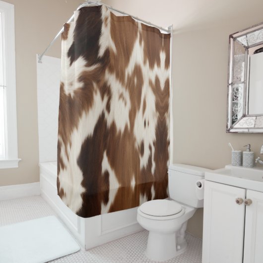 ファームハ素朴ウスウエスタンカントリーカウボーイカウウプリント シャワーカーテン (インサイチュ)