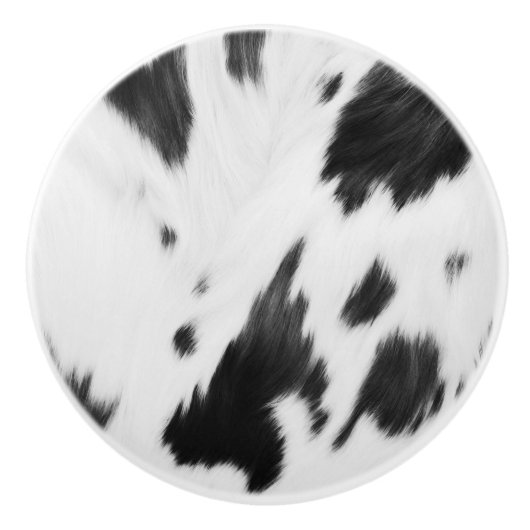 ファームハ素朴ウスウエスタンカントリーカウボーイカウウプリント セラミックノブ (正面)