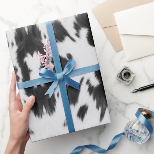 ファームハ素朴ウスウエスタンカントリーカウボーイカウウプリント ラッピングペーパー (ギフト)