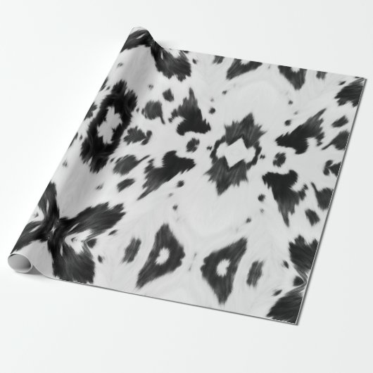 ファームハ素朴ウスウエスタンカントリーカウボーイカウウプリント ラッピングペーパー (アンロールド)