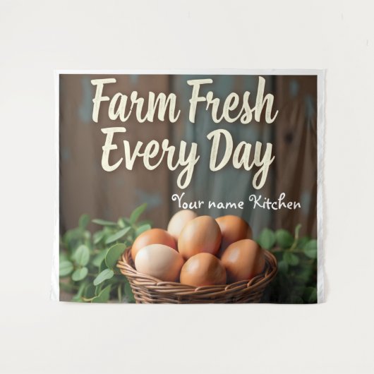 ファームハ素朴ウスエッグウォールアートプリント タペストリー (正面(横))