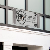 ファームハ素朴ウスオーガニックフレッシュエッグズチキングレー 横断幕 (ビルの外側)