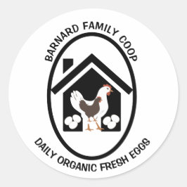 ファームハ素朴ウスオーガニックフレッシュエッグズチキンヘン ラウンドシール