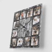 ファームハ素朴ウスカスタムフォトコラージュ スクエア壁時計 (傾斜)