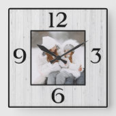 ファームハ素朴ウスカスタム写真 スクエア壁時計 (正面)