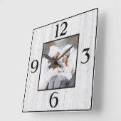 ファームハ素朴ウスカスタム写真 スクエア壁時計 (傾斜)