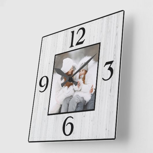 ファームハ素朴ウスカスタム写真 スクエア壁時計 (傾斜)