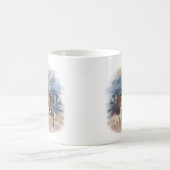 ファームハ素朴ウスクリスマスジョイ出生 コーヒーマグカップ (中央)