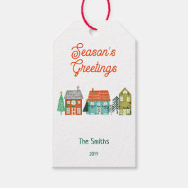 ファームハ素朴ウスクリスマスハウス ギフトタグ