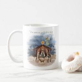 ファームハ素朴ウスクリスマス伝統的出生 コーヒーマグカップ