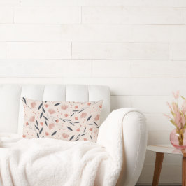 ファームハ素朴ウスコーラル花模様 ランバークッション