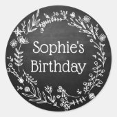 ファームハ素朴ウスシャルボード子供の誕生日フリット ラウンドシール (正面)