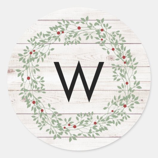 ファームハ素朴ウスシープラップウィズリース |モノグラム ラウンドシール (正面)