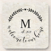 ファームハ素朴ウススタイルウッドコモノグラムのースター コースター (正面)