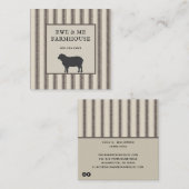 ファームハ素朴ウススタイルシープグレーチキング スクエア名刺 (正面/裏面)