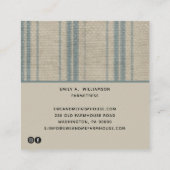 ファームハ素朴ウススタイルヒツチキング スクエア名刺 (裏面)