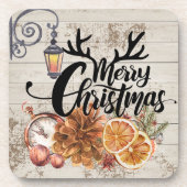 ファームハ素朴ウススタイルホリデーウィズウッドメリー コースター (正面)