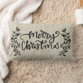 ファームハ素朴ウススタイルローレルメリークリスマス ランバークッション (ブランケット)