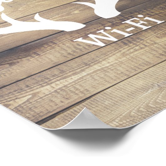 ファームハ素朴ウスディアー〔雄ジカの〕枝角ズビーザウゲストWiFi ポスター (角)