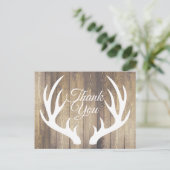 ファームハ素朴ウスディア〔雄ジカの〕枝角サンキュー ポストカード (スタンド正面)