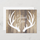 ファームハ素朴ウスディア〔雄ジカの〕枝角サンキュー ポストカード (正面/裏面)