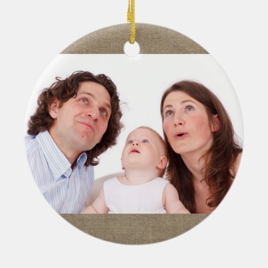 ファームハ素朴ウスディア〔雄ジカの〕枝角ファミリーフォト セラミックオーナメント (裏面)