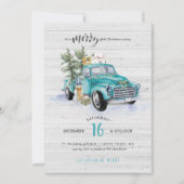 ファームハ素朴ウストラック |クリスマスホリデーパーティー 招待状 (正面)