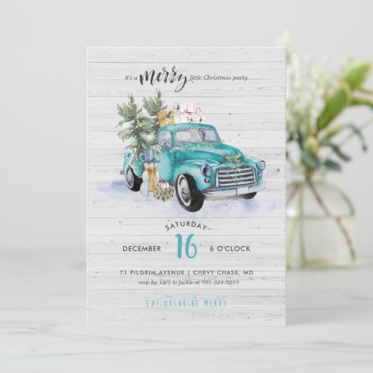 ファームハ素朴ウストラック |クリスマスホリデーパーティー 招待状 (スタンド正面)