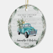 ファームハ素朴ウストラック |初めてのクリスマスミセス セラミックオーナメント (左)