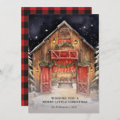 ファームハ素朴ウスバーンクリスマスフォトカード 案内状 (正面/裏面)