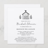 ファームハ素朴ウスバーンドスクリプトQRコードブライダルシャワー (正面/裏面)